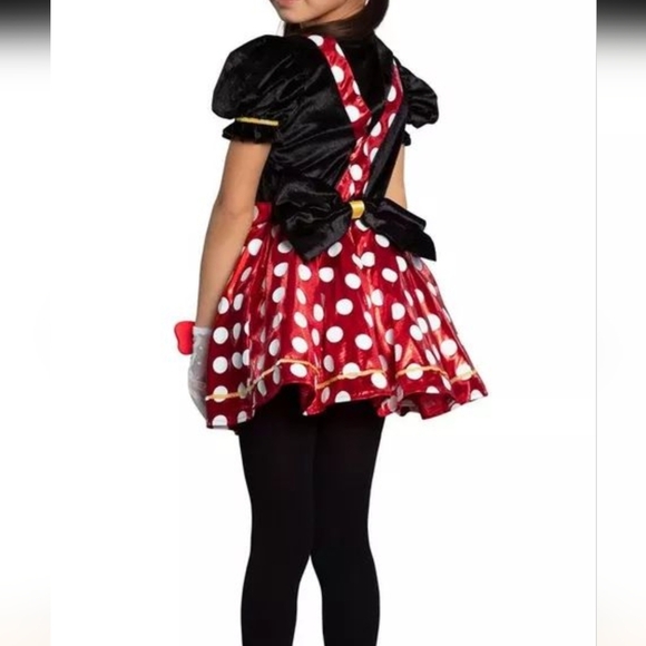 Disney Red Polka Dot Minnie Mouse Costume Dress Girls Medium Size 8/10 - Picture 15 of 17